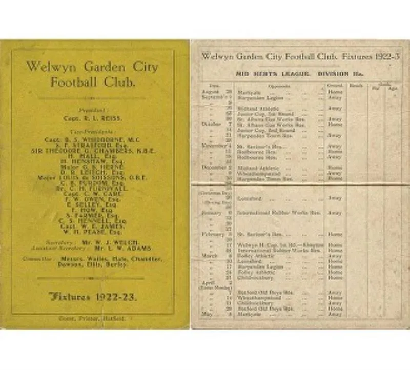 Historic Welwyn Garden City FC photograph