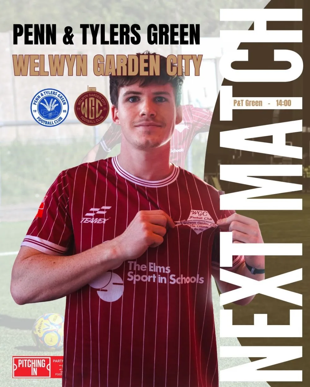 Next match graphic: Penn & Tylers Green v Welwyn Garden City