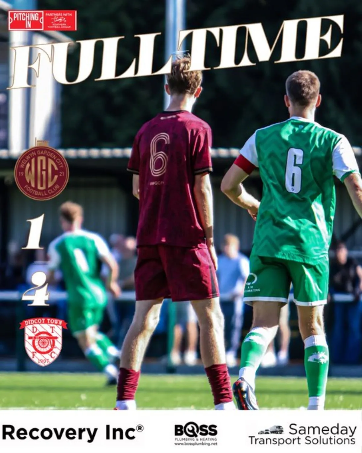 Full-time graphic: WGC v Didcot Town